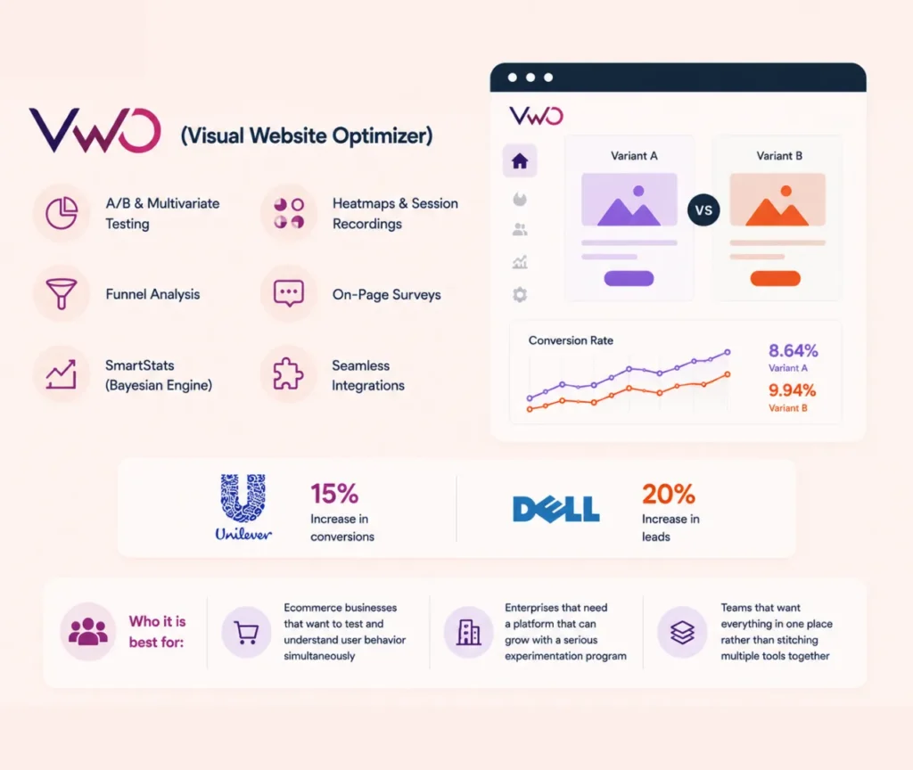 User experience optimization through VWO experimentation tools