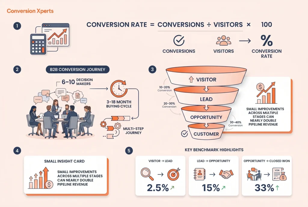 What is a B2B conversion rate and how it is calculated