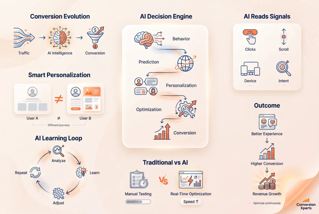 What AI conversion optimization is and how it improves conversion rates automatically