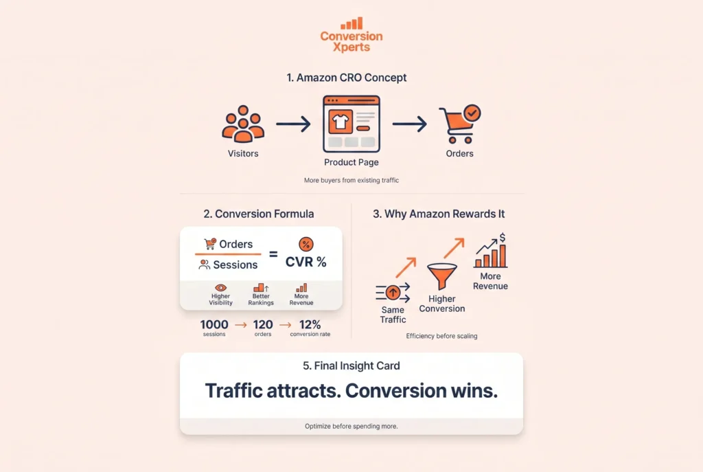 What Amazon conversion rate optimization is and how it improves sales performance