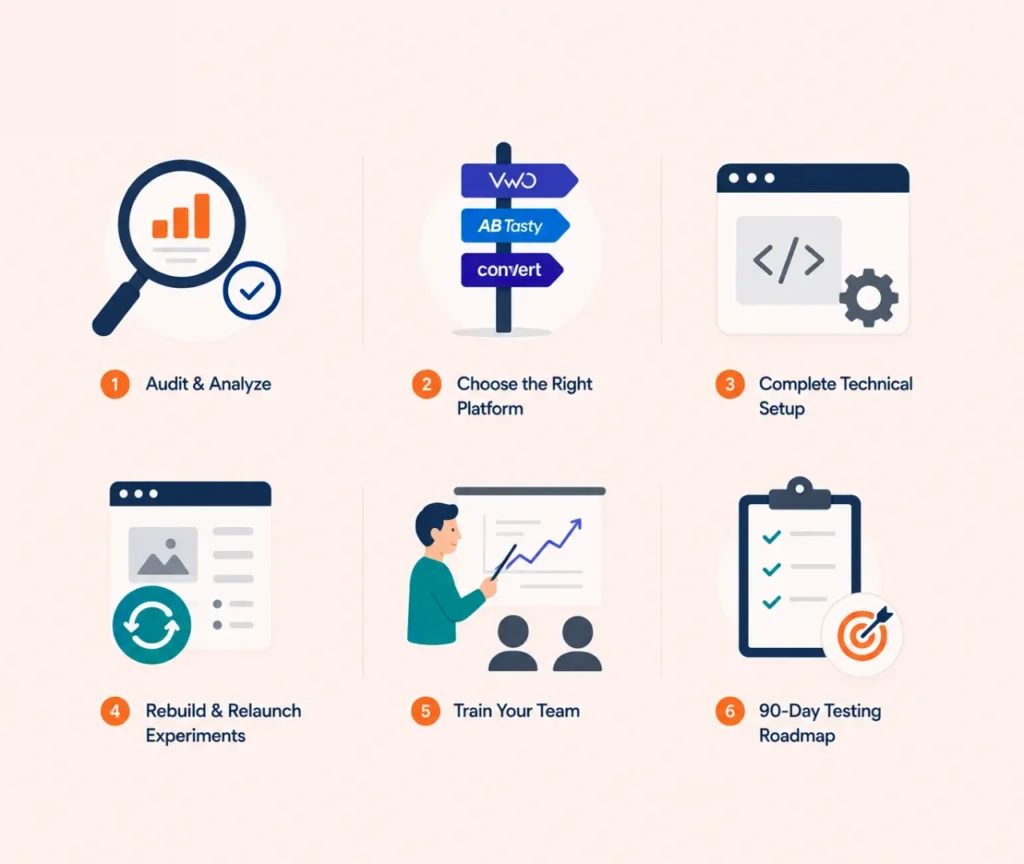 Conversion focused testing and personalization services after Google Optimize